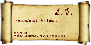 Locsmándi Vilmos névjegykártya